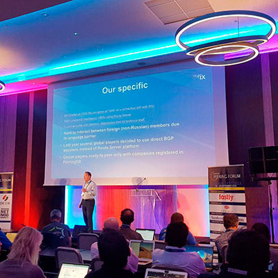 MSK-IX expert speaks about peering between Russian and foreign participants at the 14th European Peering Forum